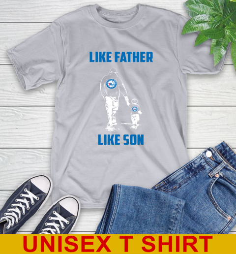 Philadelphia 76ers NBA Basketball Like Father Like Son Sports T-Shirt 5