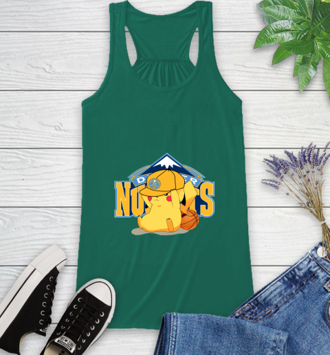 NBA Pikachu Basketball Sports Denver Nuggets Racerback Tank 7
