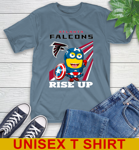 NFL Football Atlanta Falcons Captain America Marvel Avengers Minion Shirt T-Shirt 8