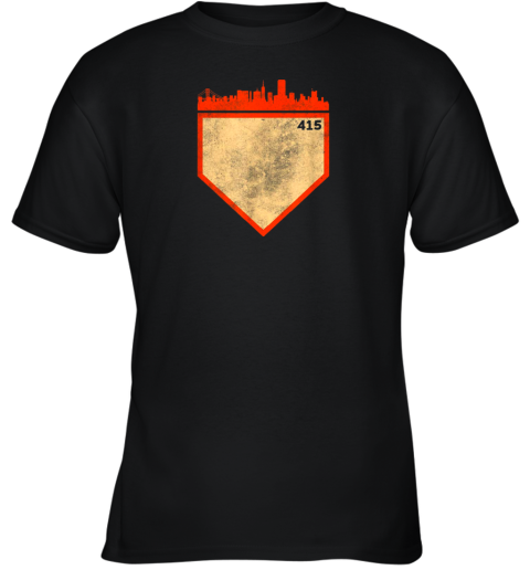 Retro San Francisco Baseball No Plate Like Home Youth T-Shirt