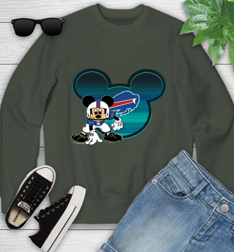 NFL Buffalo Bills Mickey Mouse Disney Football T Shirt Youth Sweatshirt 10