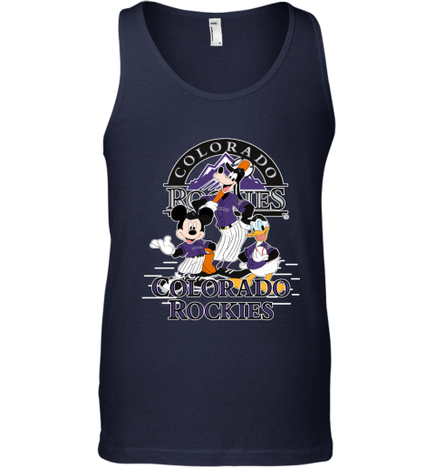 Colorado Rockies Mickey Donald And Goofy Baseball Tank Top