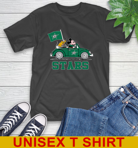 NHL Hockey Dallas Stars Pluto Mickey Driving Disney Shirt T-Shirt 2
