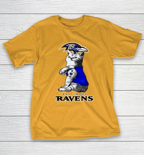 NFL Football My Cat Loves Baltimore Ravens T-Shirt 2