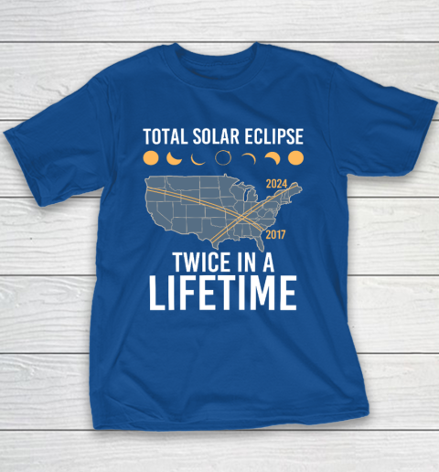 Twice In A Lifetime Solar Eclipse Shirt 2024 Total Eclipse Youth T-Shirt 6