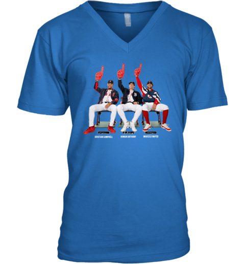 Kristian Campbell Roman Anthony Marcelo Mayer Premium V-Neck T-Shirt p6pk kristian campbell roman anthony marcelo mayer premium v neck unisex 8 front royal