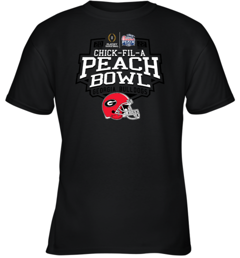 2022 Chick-Fil-A Peach Bowl Georgia Red Sst Youth T-Shirt