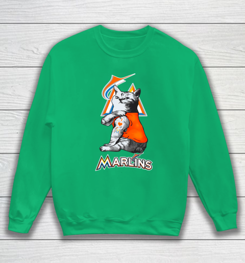 MLB Baseball My Cat Loves Miami Marlins Sweatshirt 5