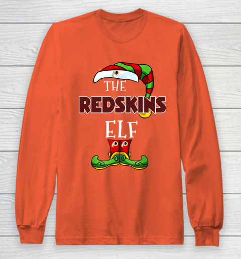 Washington Redskins Christmas ELF Funny NFL Long Sleeve T Shirt Tee For Sports