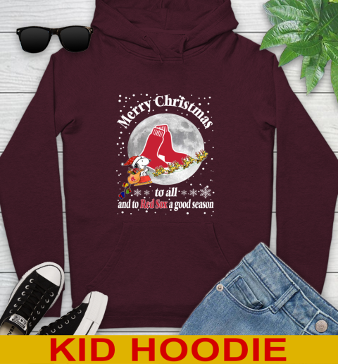 Boston Red Sox Merry Christmas To All And To Red Sox A Good Season MLB Baseball Sports Youth Hoodie 7