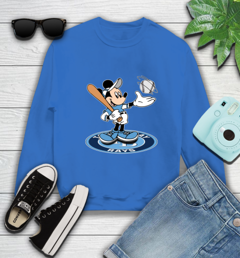 MLB Baseball Tampa Bay Rays Cheerful Mickey Disney Shirt Sweatshirt 9