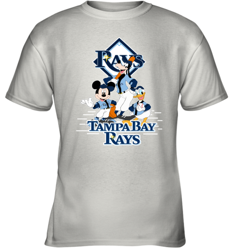 Tampa Bay Rays Mickey Donald And Goofy Baseball Youth T-Shirt