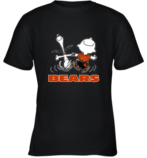 Snoopy And Charlie Brown Happy Chicago Bears Fans Youth T-Shirt