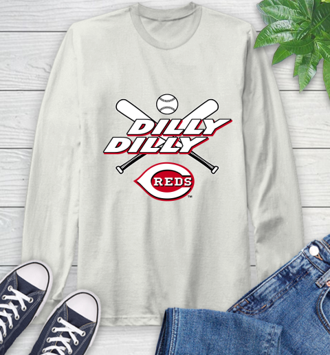 MLB Cincinnati Reds Dilly Dilly Baseball Sports Long Sleeve T-Shirt 12