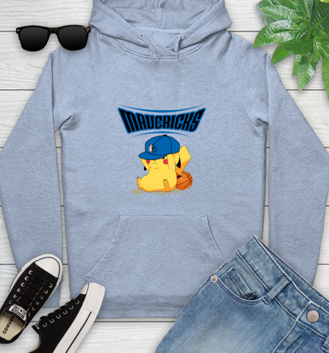 NBA Pikachu Basketball Sports Dallas Mavericks Youth Hoodie 10