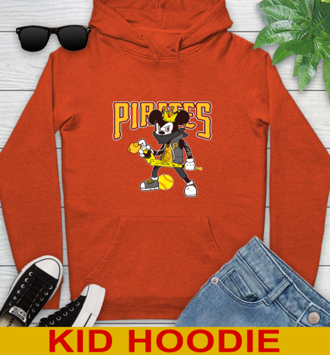 Pittsburgh Pirates MLB Baseball Mickey Peace Sign Sports Youth Hoodie 5