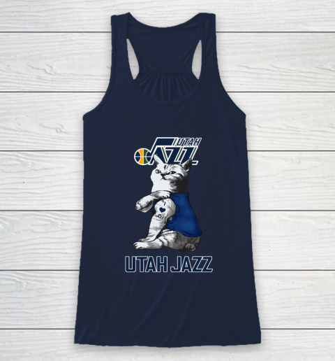 NBA Basketball My Cat Loves Utah Jazz Racerback Tank 8
