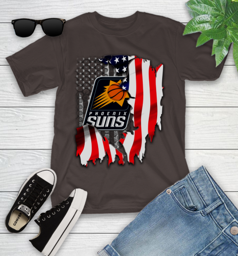Phoenix Suns NBA Basketball American Flag Youth T-Shirt 7