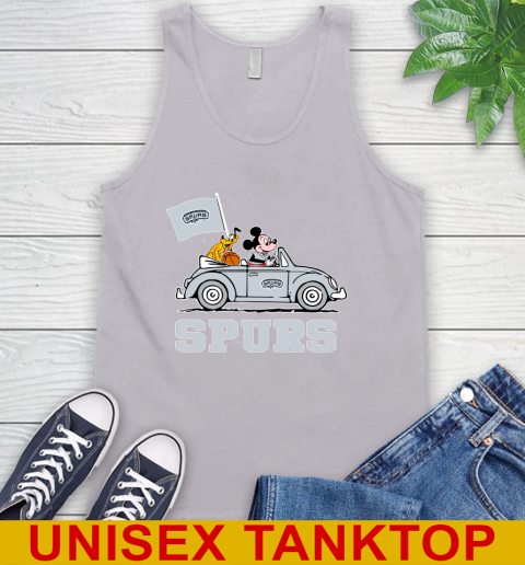NBA Basketball San Antonio Spurs Pluto Mickey Driving Disney Shirt Tank Top 4