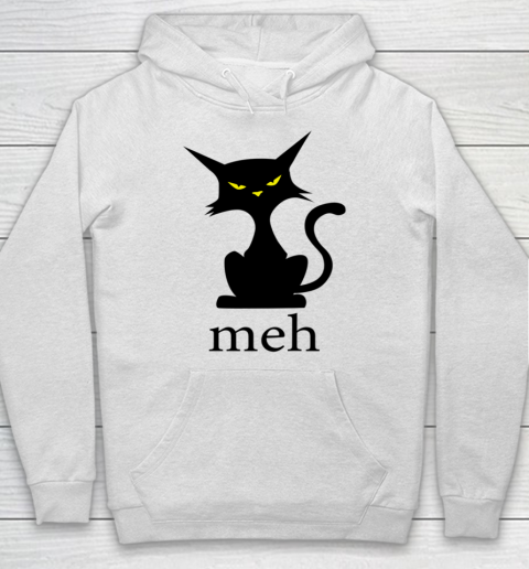 MEH CAT Shirt Funny Sarcastic Cat Lovers Halloween Hoodie
