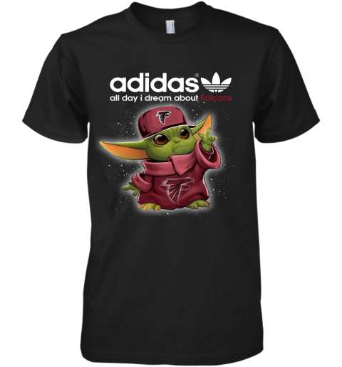 Baby Yoda Adidas All Day I Dream About Atlanta Falcons Premium Men's T-Shirt