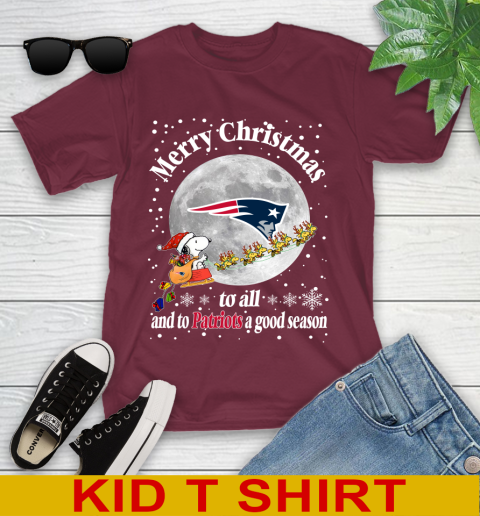 New England Patriots Merry Christmas To All And To Patriots A Good Season NFL Football Sports Youth T-Shirt 5