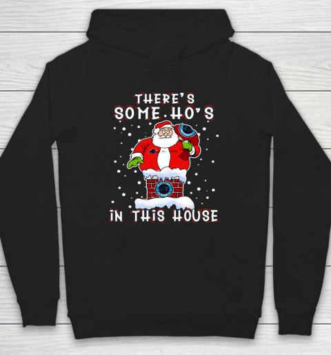 Carolina Panthers Christmas There Is Some Hos In This House Santa Stuck In The Chimney NFL Hoodie