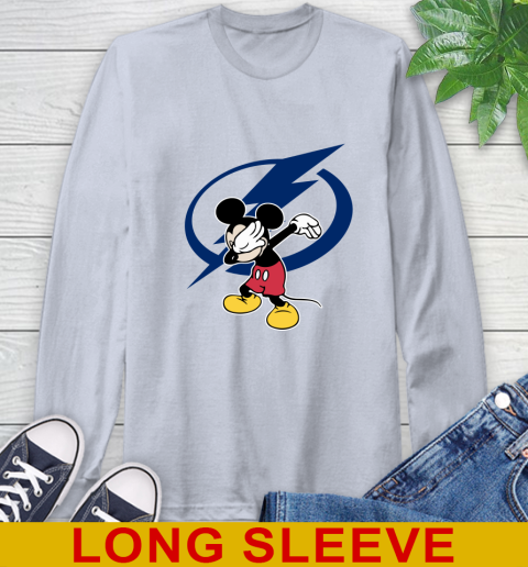 Tampa Bay Lightning NHL Hockey Dabbing Mickey Disney Sports Long Sleeve T-Shirt 6