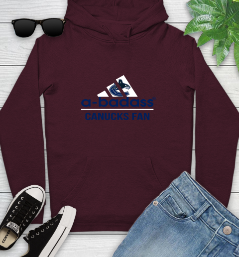 NHL A Badass Vancouver Canucks Fan Adidas Hockey Sports Youth Hoodie 7
