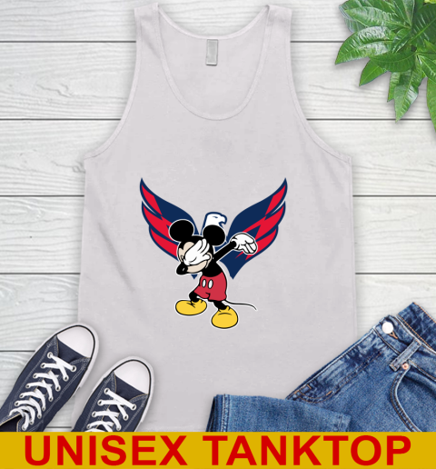 Washington Capitals NHL Hockey Dabbing Mickey Disney Sports Tank Top