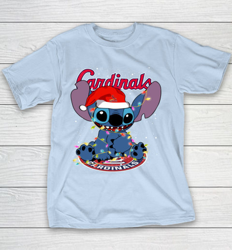 St.Louis Cardinals MLB noel stitch Baseball Christmas Youth T-Shirt 4
