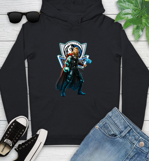 NBA Thor Avengers Endgame Basketball Dallas Mavericks Youth Hoodie 2