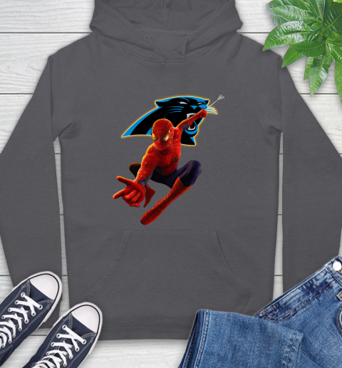 NFL Spider Man Avengers Endgame Football Carolina Panthers Hoodie 7