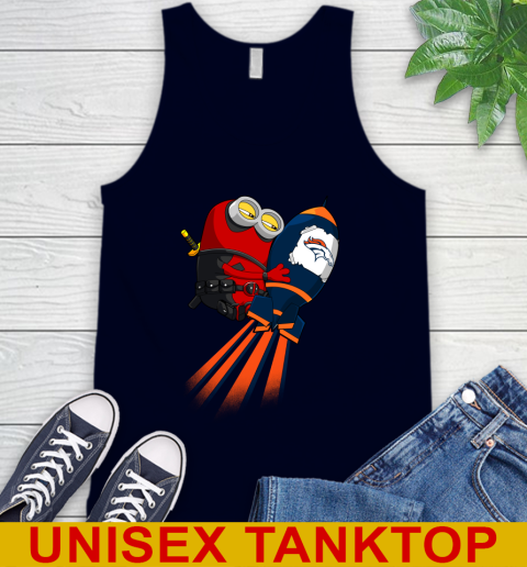 NFL Football Denver Broncos Deadpool Minion Marvel Shirt Tank Top 2