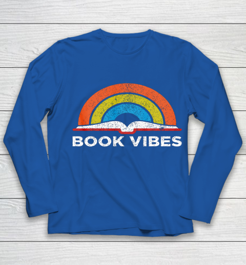 Reading Rainbow t shirt Vintage Retro Book Vibes Rainbow Gift for Reading Lovers Youth Long Sleeve 7