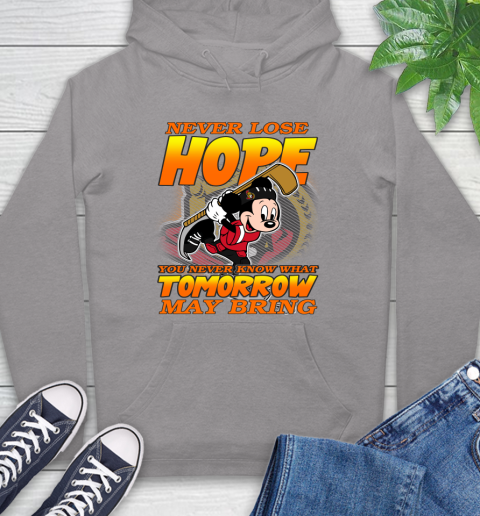 Ottawa Senators NHL Hockey ootball Mickey Disney Never Lose Hope Hoodie 6