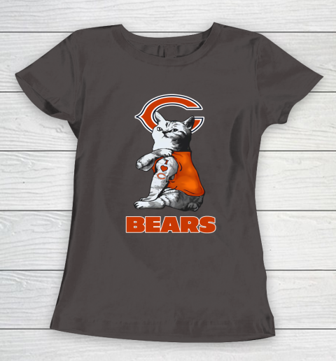 NFL Football My Cat Loves Chicago Bears Women's T-Shirt 7