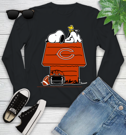 Chicago Bears NFL Football Snoopy Woodstock The Peanuts Movie Youth Long Sleeve 2