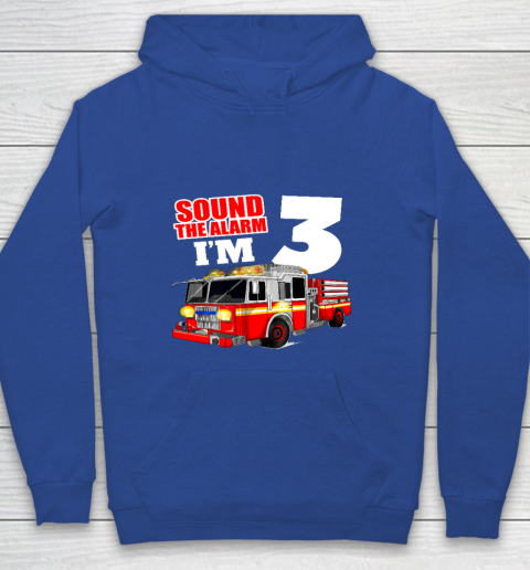 Kids Fire Truck 3rd Birthday T Shirt Boy Firefighter 3 Years Old Youth Hoodie 6