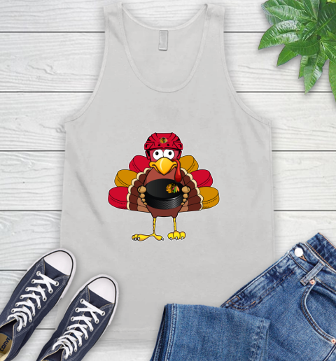 Chicago Blackhawks Turkey Thanksgiving Day Tank Top