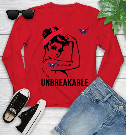 NHL Washington Capitals Girl Unbreakable Hockey Sports Youth Long Sleeve 8