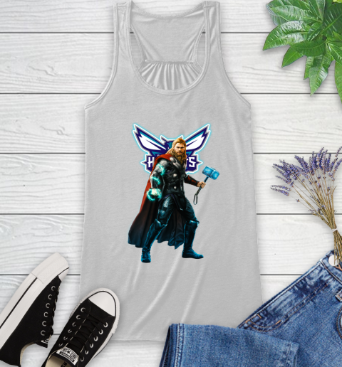NBA Thor Avengers Endgame Basketball Charlotte Hornets Racerback Tank
