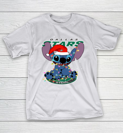 Dallas Stars NHL Hockey noel stitch Christmas T-Shirt 9