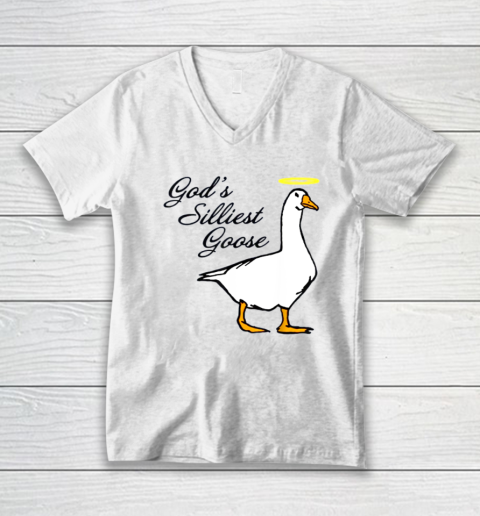 God's Silliest Goose V-Neck T-Shirt