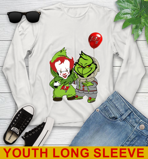 Tampa Bay Buccaneers Baby Pennywise Grinch Christmas NFL Football Youth Long Sleeve 12