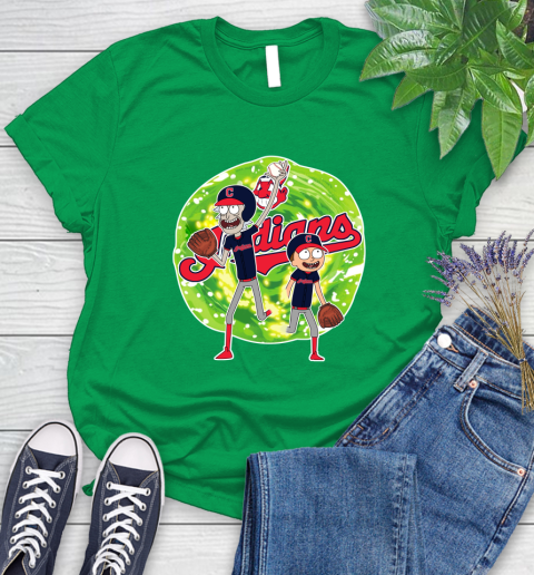 MLB Cleveland Indians Rick And Morty Baseball Sports Women's T-Shirt 6