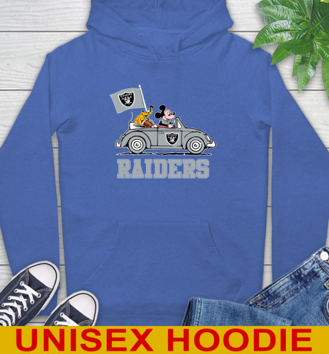 NFL Football Oakland Raiders Pluto Mickey Driving Disney Shirt Hoodie 9