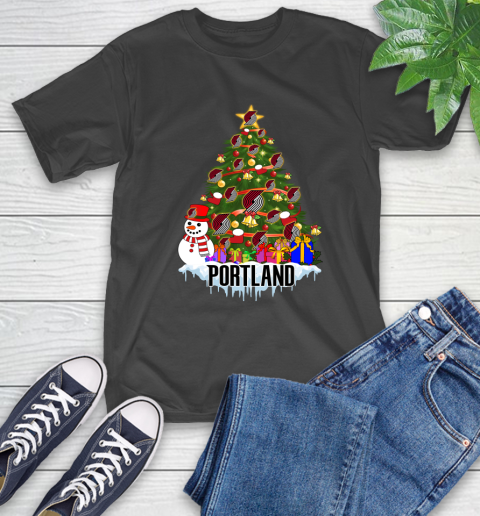 Portland Trail Blazers Merry Christmas NBA Basketball Sports T-Shirt 14