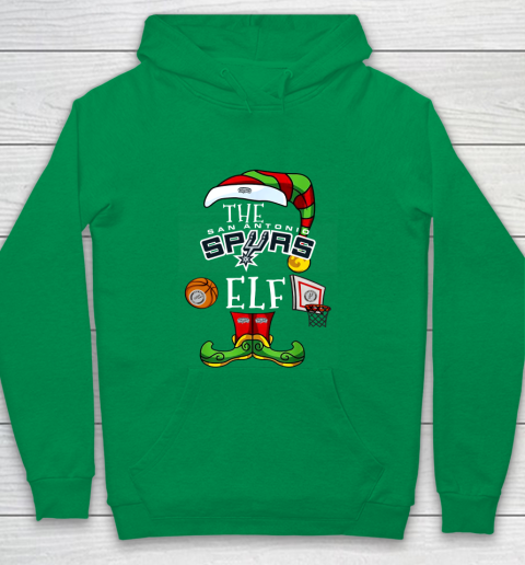 San Antonio Spurs Christmas ELF Funny NBA Youth Hoodie 4