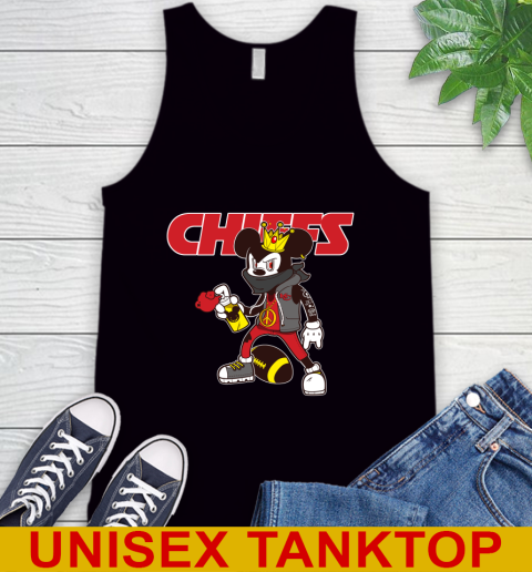 Kansas City Chiefs NFL Football Mickey Peace Sign Sports Tank Top 2